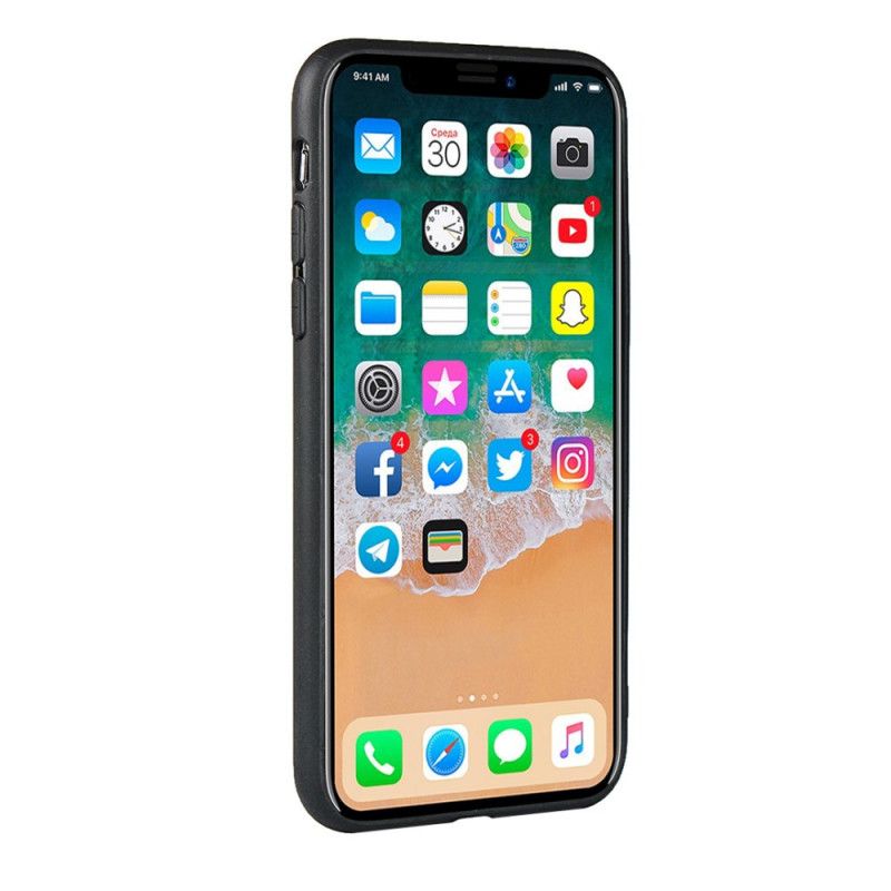 Kuori iPhone XS Max Punainen Musta Yksivärinen Kaksoiskorttikotelo