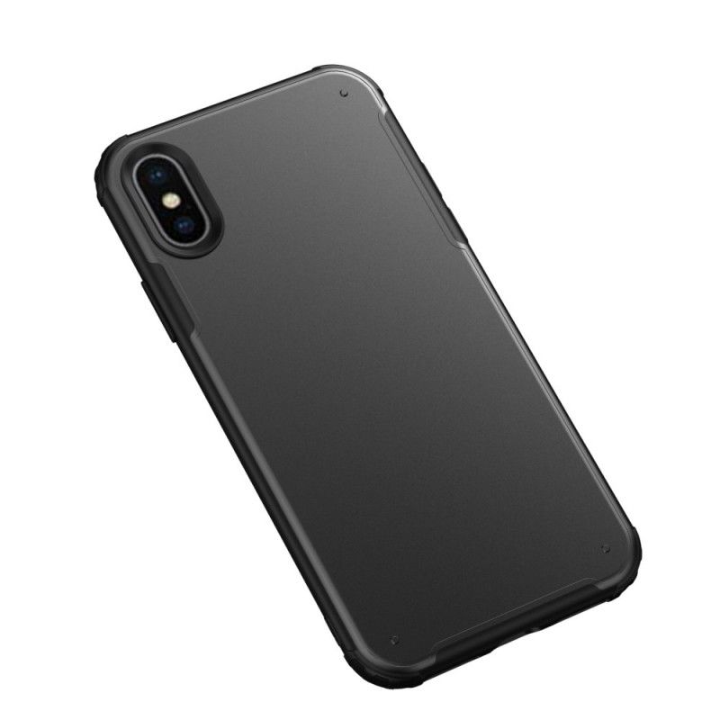 Kuori iPhone XS Max Valkoinen Musta Matta Hybridi