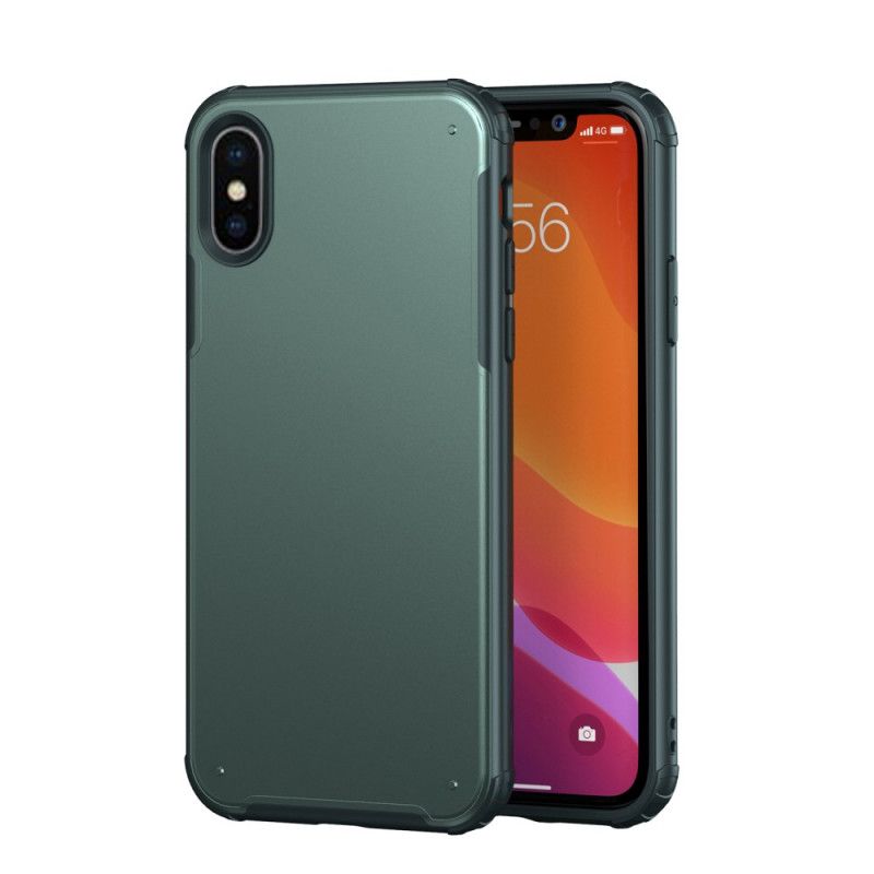 Kuori iPhone XS Max Valkoinen Musta Matta Hybridi