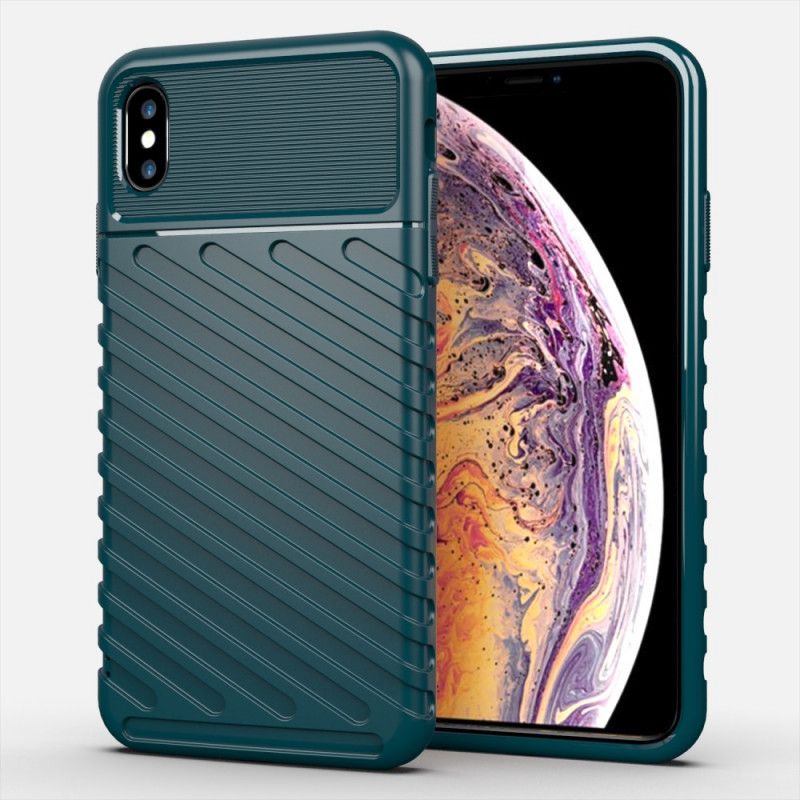 Kuori iPhone XS Max Vihreä Musta Ukkosarja