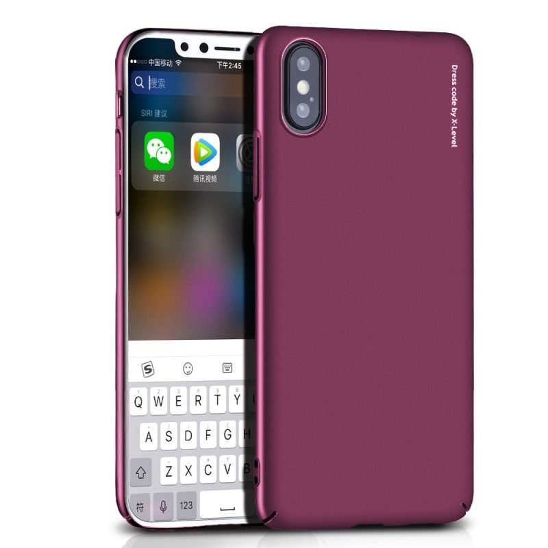 Kuori iPhone XS Max Violetti Musta Metallinen Vaikutus Suojakuori