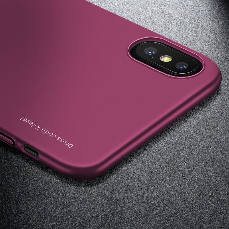 Kuori iPhone XS Max Violetti Musta Metallinen Vaikutus Suojakuori