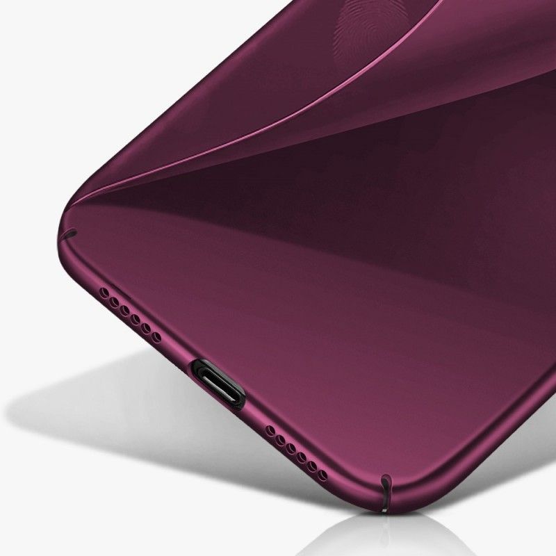 Kuori iPhone XS Max Violetti Musta Metallinen Vaikutus Suojakuori