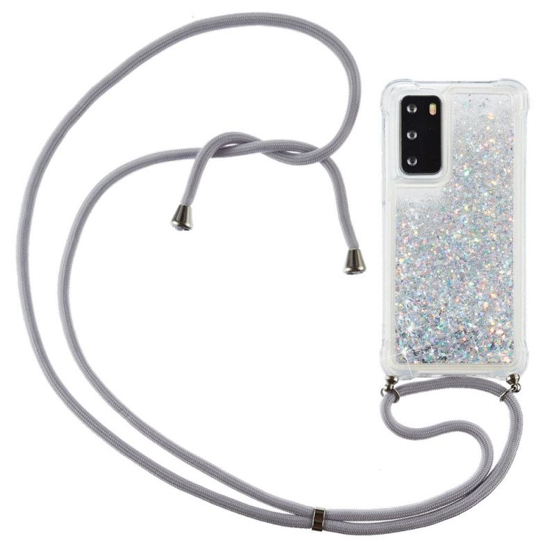 Huawei P40 Kimalluskotelo Johdolla