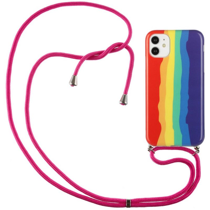 Rainbow Cord Iphone 11 -Kotelo