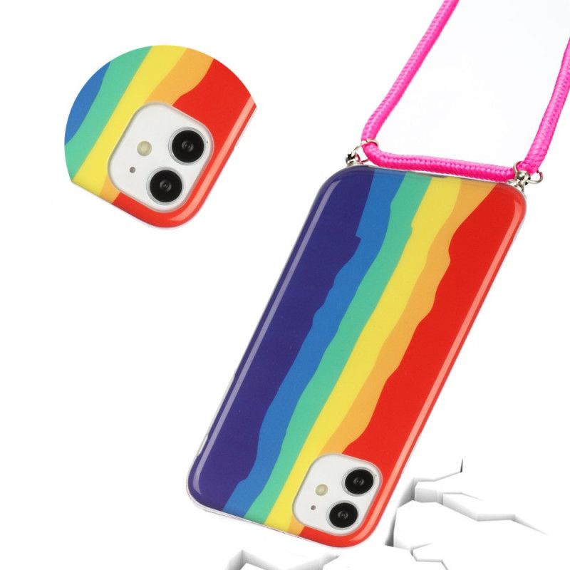 Rainbow Cord Iphone 11 -Kotelo