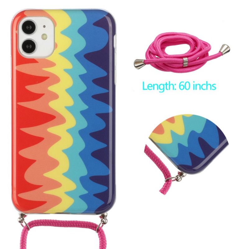 Rainbow Cord Iphone 11 -Kotelo