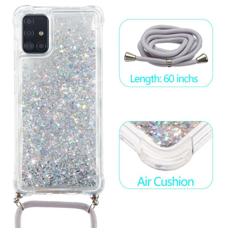 Samsung Galaxy A51 Glitter -Kuori. Jossa On Johto