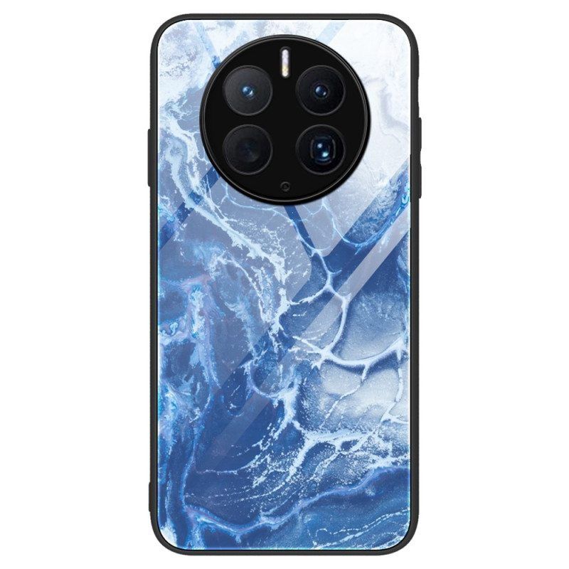 Case Huawei Mate 50 Pro Tyylikäs Marmorinen Karkaistu Lasi