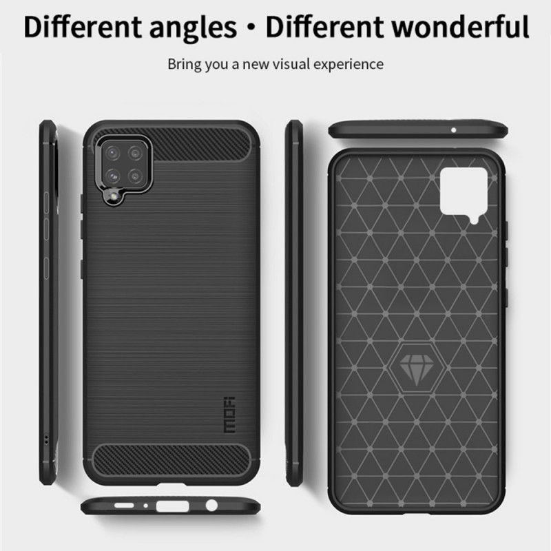 Case Kuoret Samsung Galaxy A42 5G Harmaa Musta Puhelinkuoret Mofi Harjattu Hiilikuitu