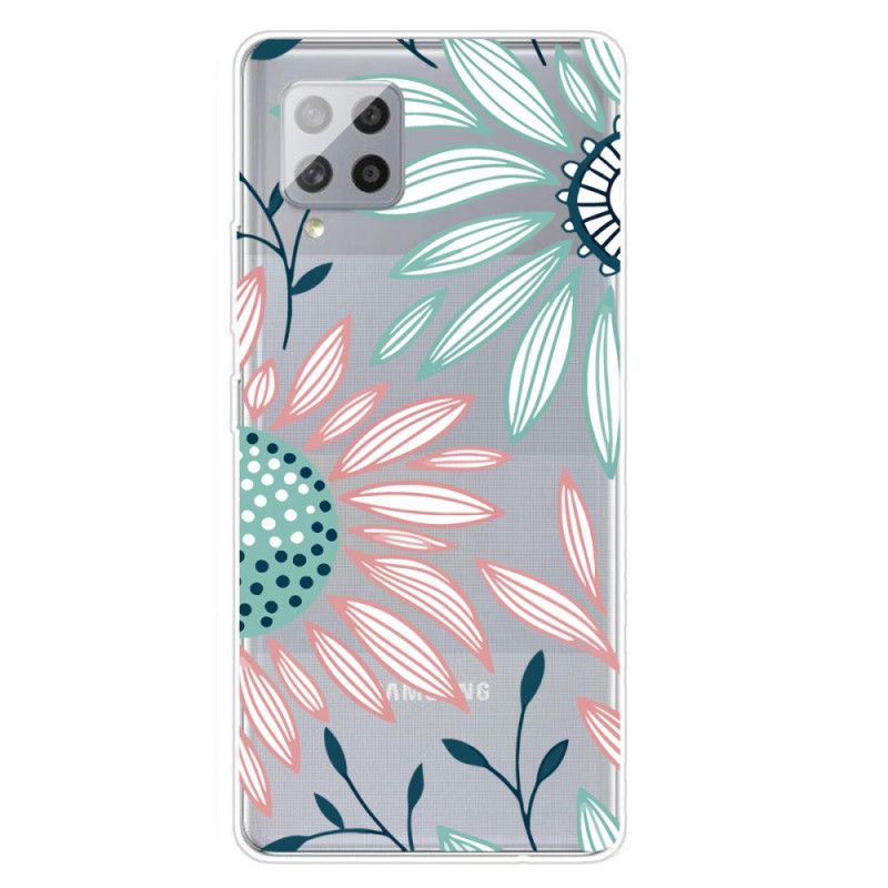 Case Kuoret Samsung Galaxy A42 5G Puhelinkuoret Läpinäkyvä Kukka