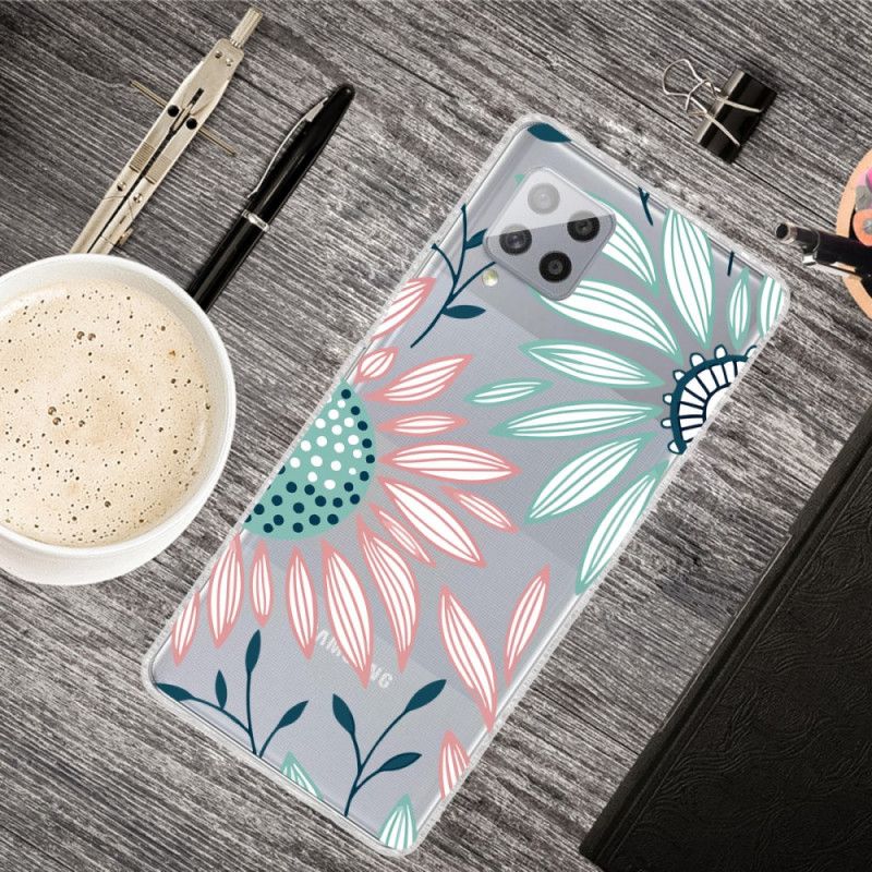 Case Kuoret Samsung Galaxy A42 5G Puhelinkuoret Läpinäkyvä Kukka