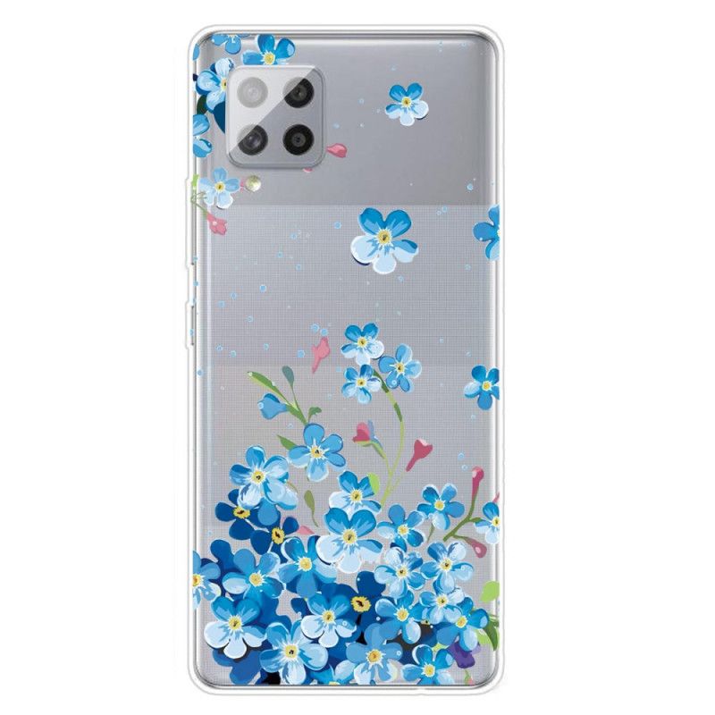 Case Kuoret Samsung Galaxy A42 5G Puhelinkuoret Sinisiä Kukkia