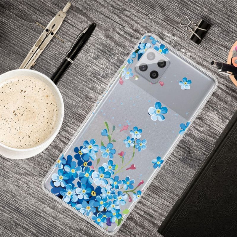 Case Kuoret Samsung Galaxy A42 5G Puhelinkuoret Sinisiä Kukkia