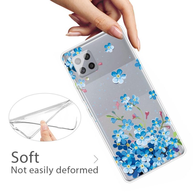 Case Kuoret Samsung Galaxy A42 5G Puhelinkuoret Sinisiä Kukkia