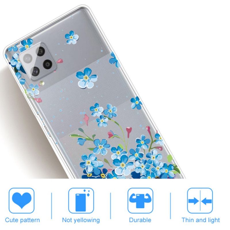 Case Kuoret Samsung Galaxy A42 5G Puhelinkuoret Sinisiä Kukkia