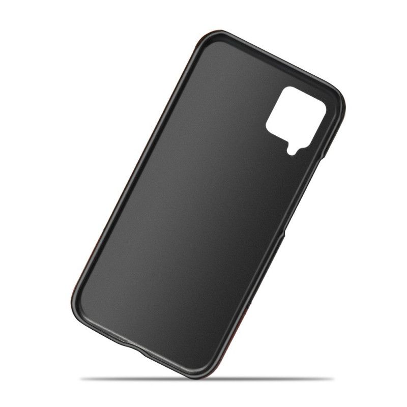 Case Kuoret Samsung Galaxy A42 5G Punainen Musta Puhelinkuoret Ksq Kaksisävyinen Nahkaefekti