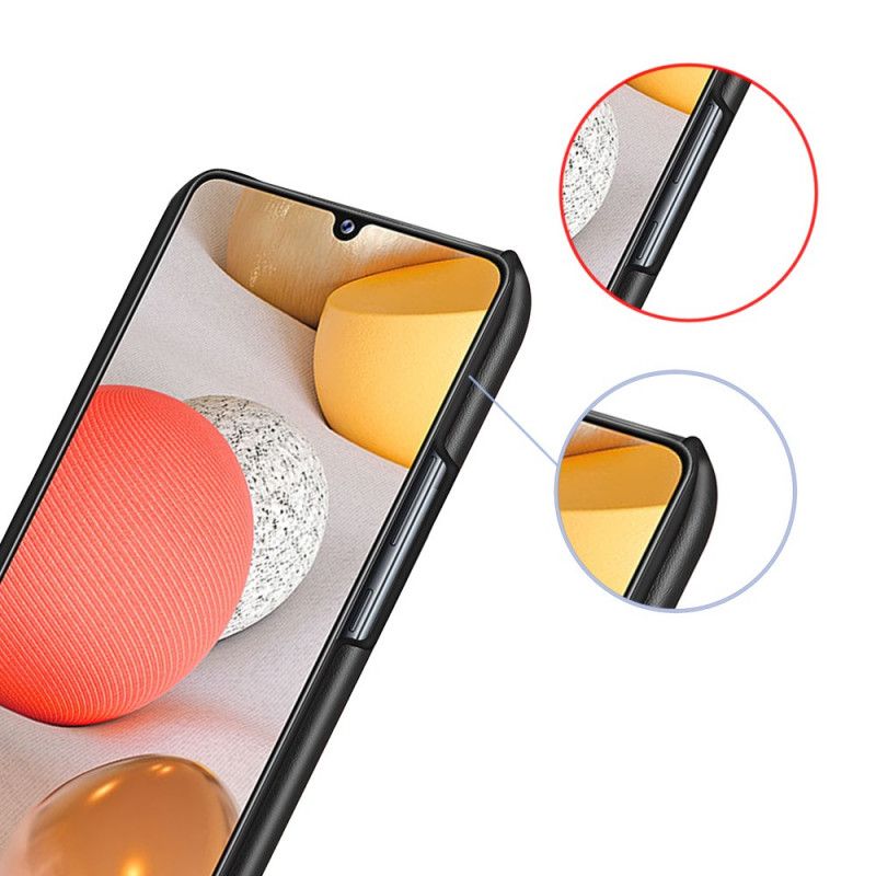 Case Kuoret Samsung Galaxy A42 5G Punainen Musta Puhelinkuoret Ksq Kaksisävyinen Nahkaefekti