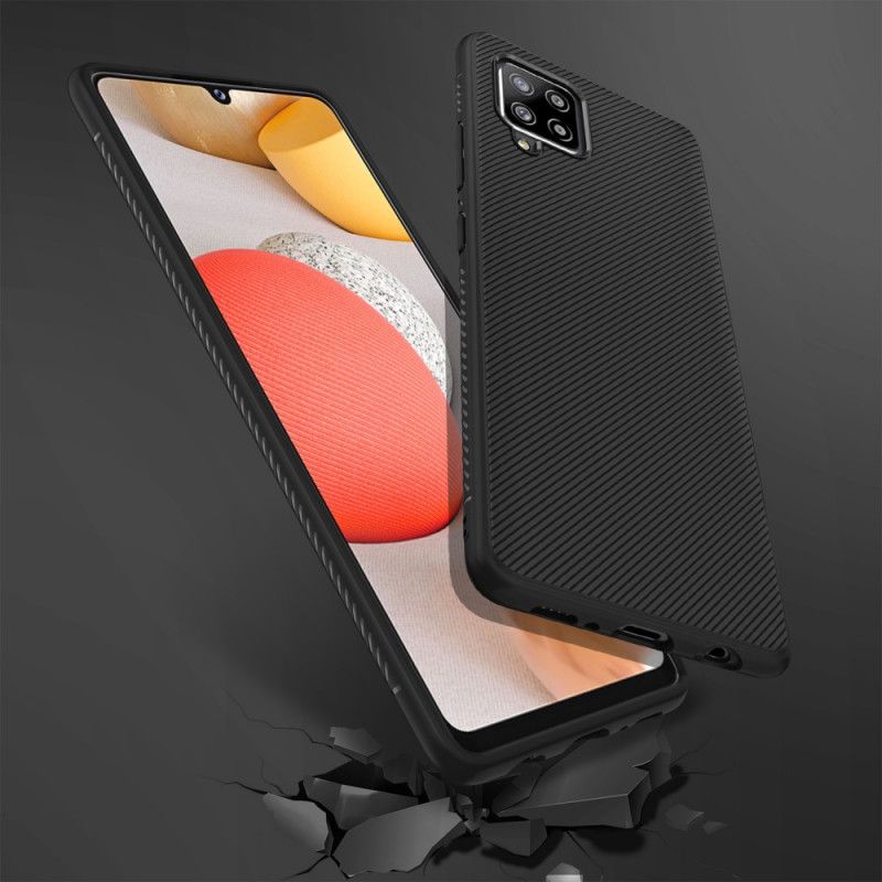 Case Kuoret Samsung Galaxy A42 5G Tummansininen Musta Puhelinkuoret Jazz-Sarja Twill