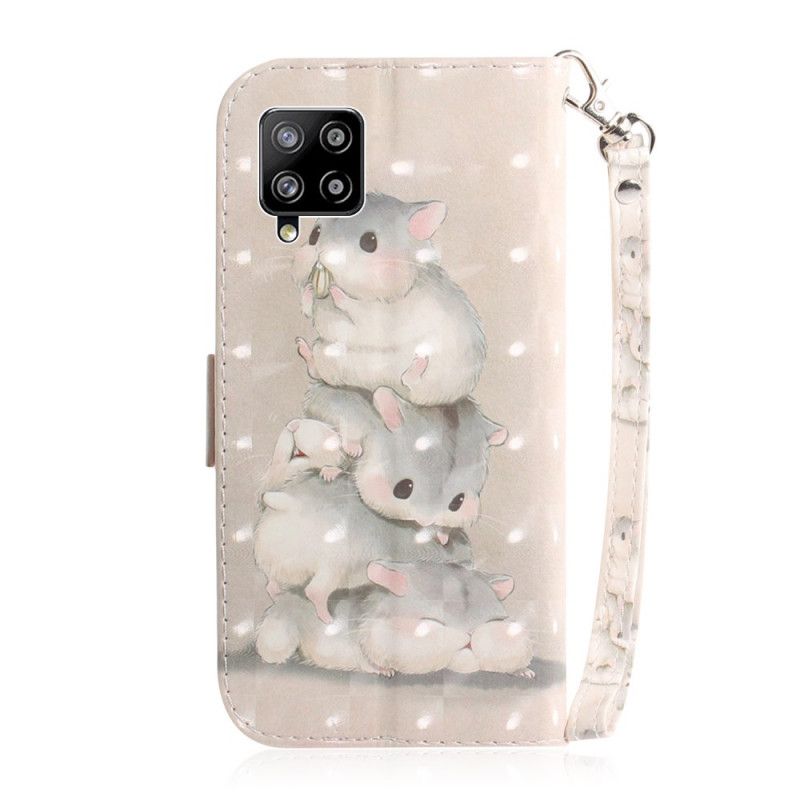 Flip Case Samsung Galaxy A42 5G Hamsterit. Joissa On Remmi