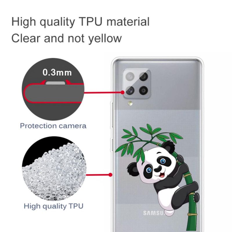 Kuori Samsung Galaxy A42 5G Läpinäkyvä Panda Bambusta Suojakuori