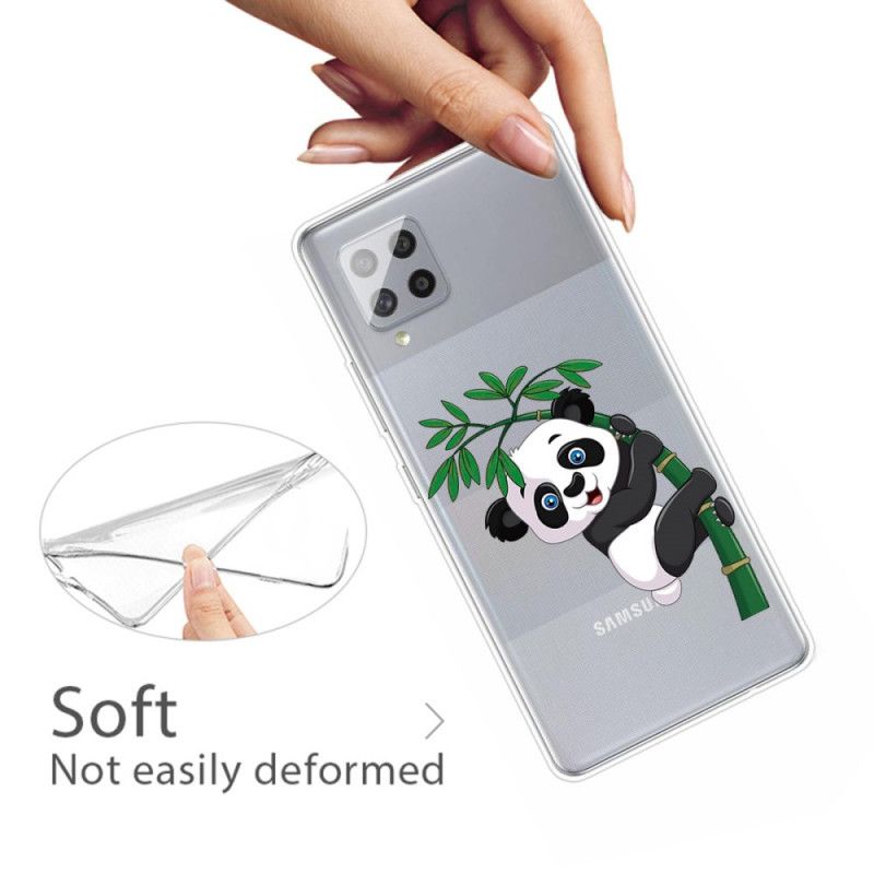 Kuori Samsung Galaxy A42 5G Läpinäkyvä Panda Bambusta Suojakuori