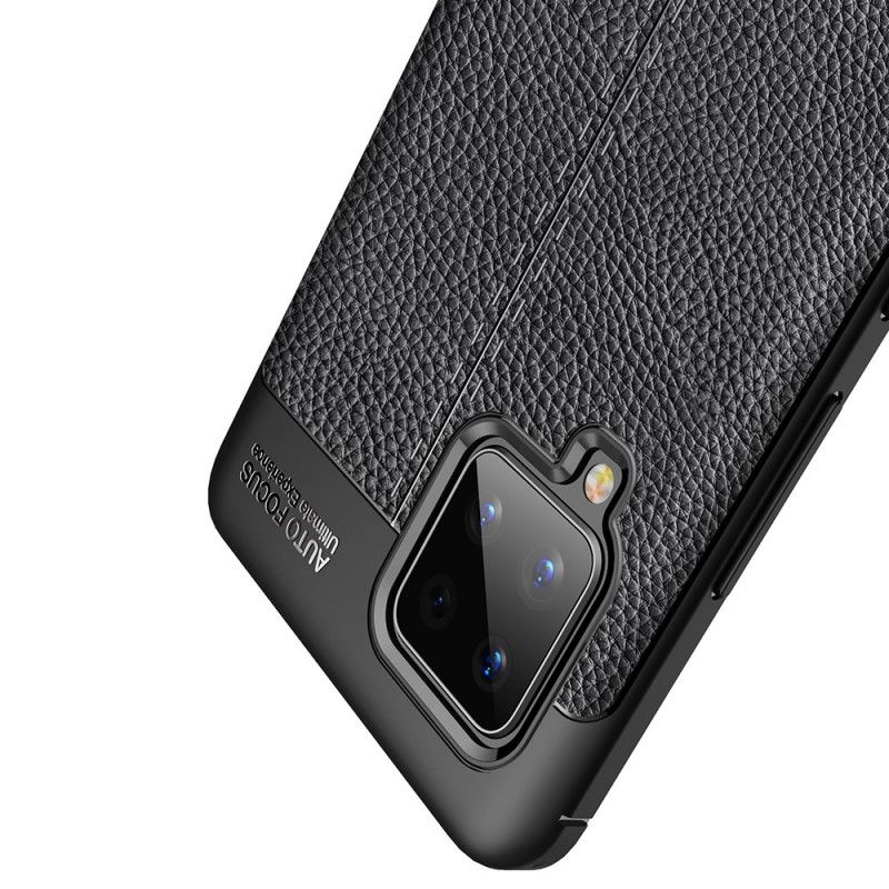 Kuori Samsung Galaxy A42 5G Punainen Musta Kaksilinjainen Litsi Nahkainen Vaikutus