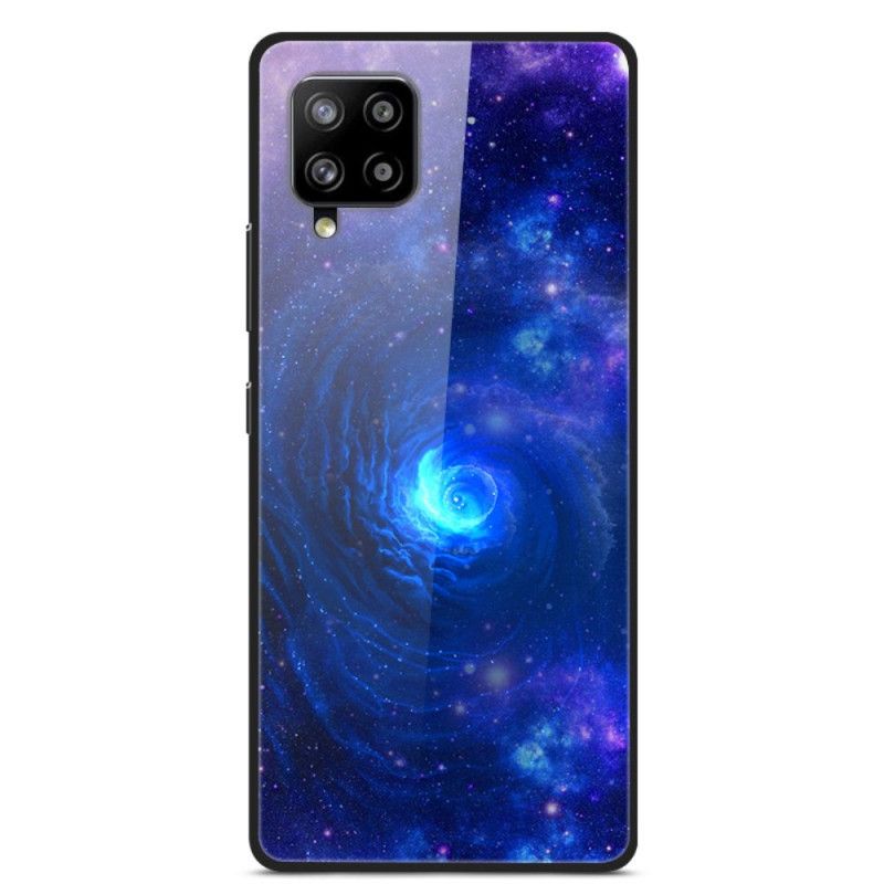 Kuori Samsung Galaxy A42 5G Violetti Tummansininen Galaksilasi Ja Silikoni