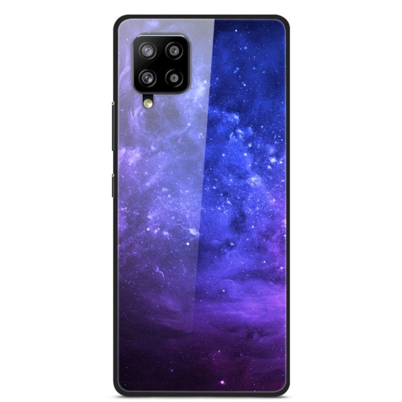 Kuori Samsung Galaxy A42 5G Violetti Tummansininen Galaksilasi Ja Silikoni