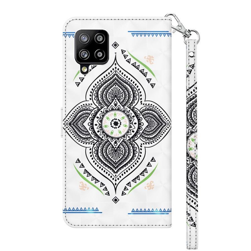 Suojakuori Samsung Galaxy A42 5G Puhelinkuoret Vaaleat Täplät Mandala Hihnalla