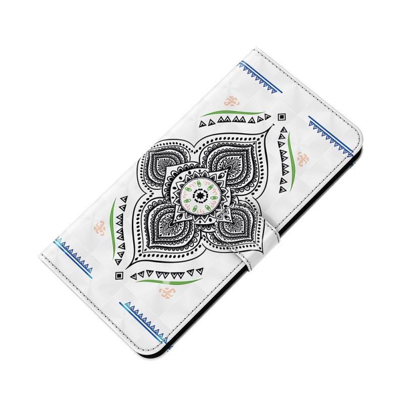 Suojakuori Samsung Galaxy A42 5G Puhelinkuoret Vaaleat Täplät Mandala Hihnalla