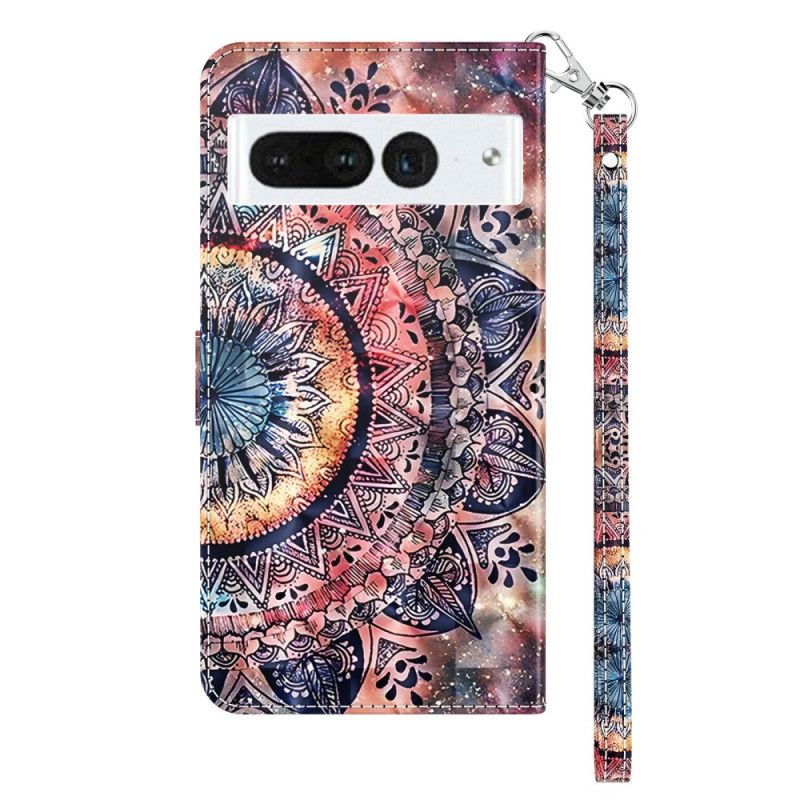 Kotelot Google Pixel 8 Pro Värikäs Mandala Hihnalla Suojakuori