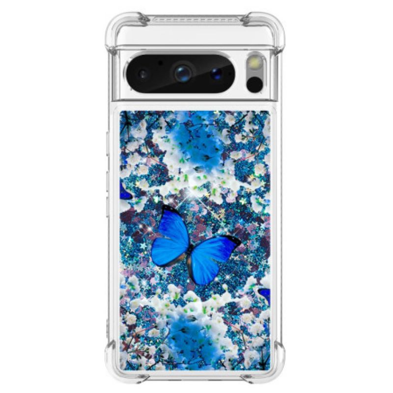 Kuori Google Pixel 8 Pro Butterfly Glitter