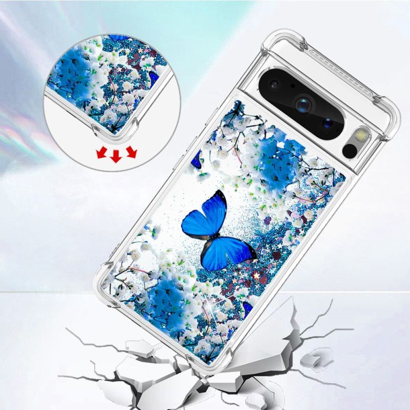 Kuori Google Pixel 8 Pro Butterfly Glitter