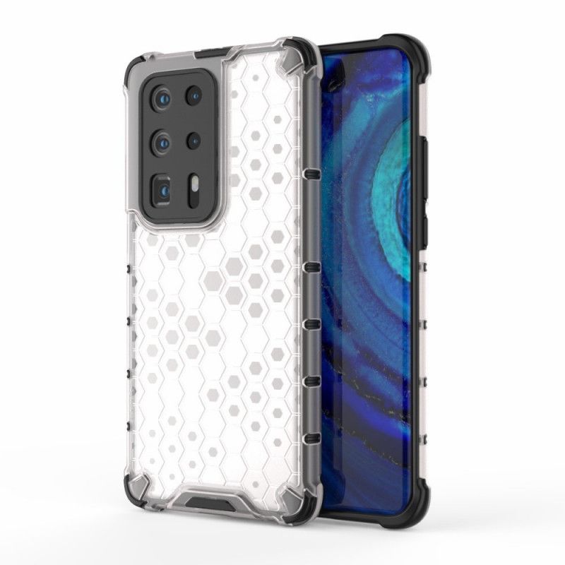 Case Kuoret Huawei P40 Pro Plus Harmaa Valkoinen Puhelinkuoret Hunajakennotyyli