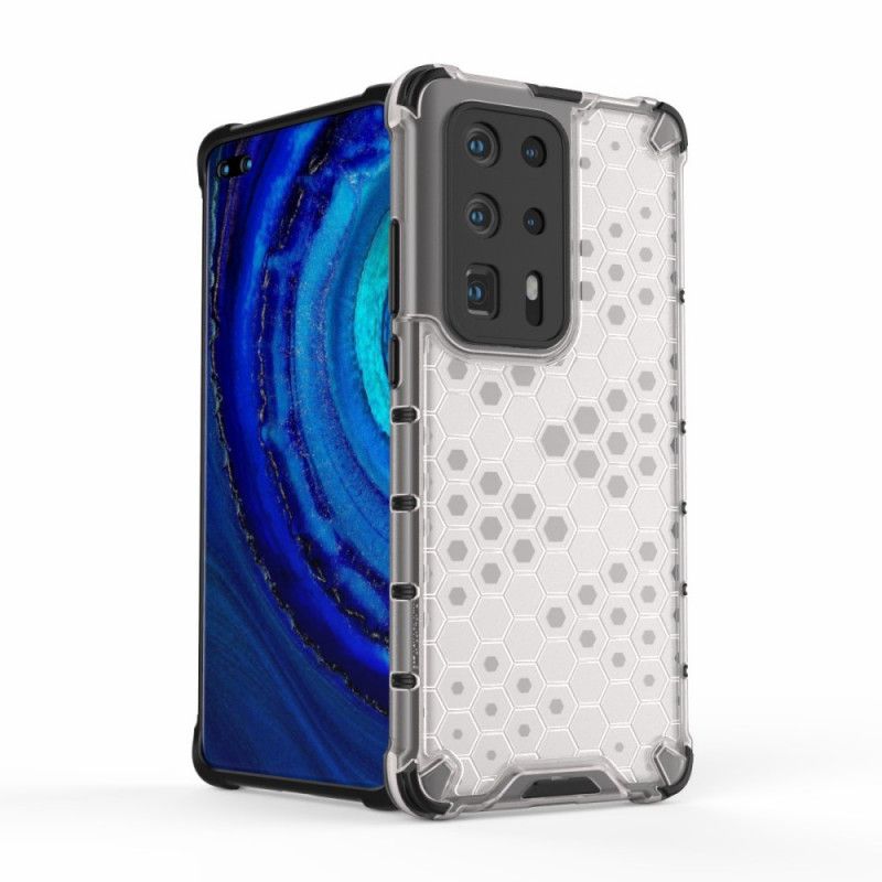 Case Kuoret Huawei P40 Pro Plus Harmaa Valkoinen Puhelinkuoret Hunajakennotyyli