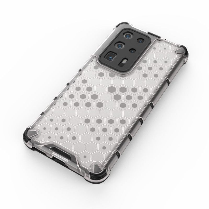 Case Kuoret Huawei P40 Pro Plus Harmaa Valkoinen Puhelinkuoret Hunajakennotyyli