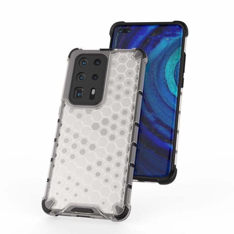 Case Kuoret Huawei P40 Pro Plus Harmaa Valkoinen Puhelinkuoret Hunajakennotyyli