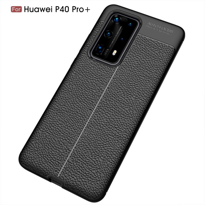 Kuori Huawei P40 Pro Plus Punainen Musta Joustava Hiilikuiturakenne