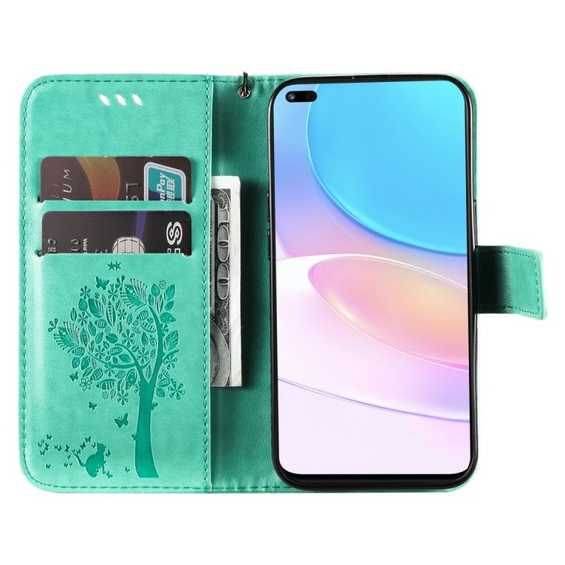 Flip Kotelot Huawei Nova 8i / Honor 50 Lite Tree And Thong Cat