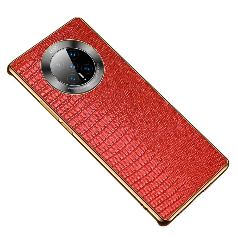 Case Kuoret Huawei Mate 40 Pro Punainen Musta Puhelinkuoret Aitoa Nahkaa Sisältävä Lisko