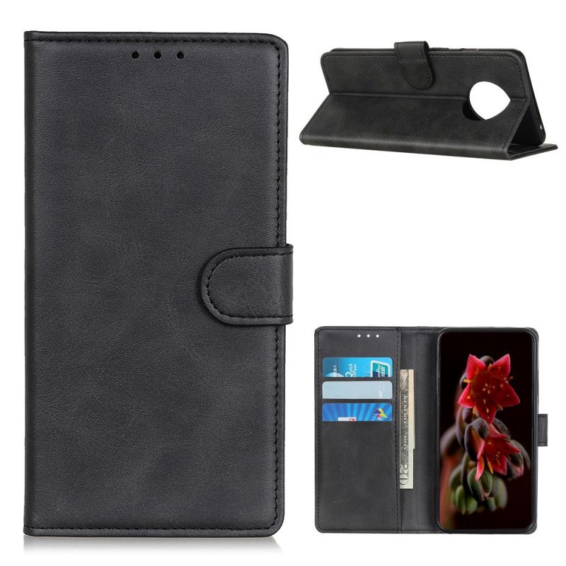 Flip Case Huawei Mate 40 Pro Punainen Musta Matta Nahka