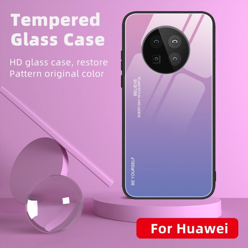 Kuori Huawei Mate 40 Pro Magenta Punainen Ole Itsesi Karkaistua Lasia