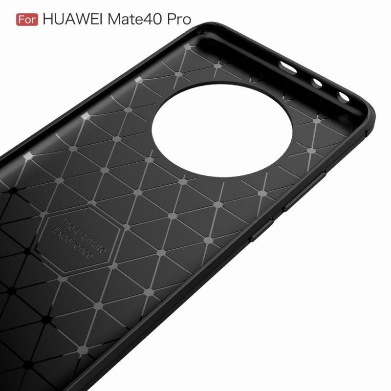 Kuori Huawei Mate 40 Pro Punainen Musta Harjattu Hiilikuitu Suojakuori