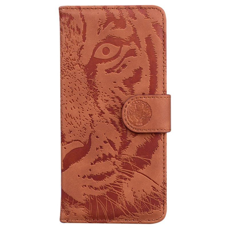 Nahkakotelo Xiaomi 13 Pro Suojaketju Kuori Strappy Tiger Print