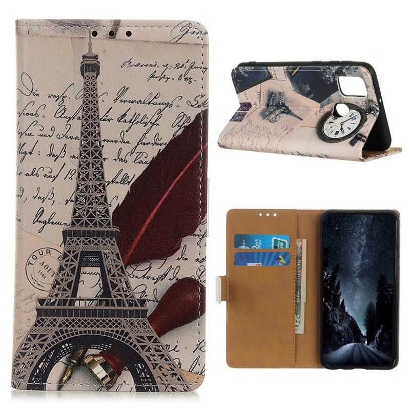 Flip Case Samsung Galaxy A21s Runoilijan Eiffel-Torni