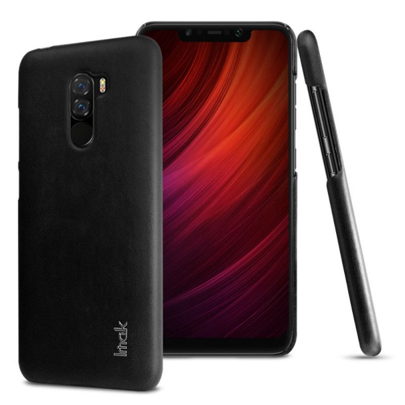 Case Kuoret Xiaomi Pocophone F1 Ruskea Musta Puhelinkuoret Imak Ruiyi -Sarjan Nahkaefekti