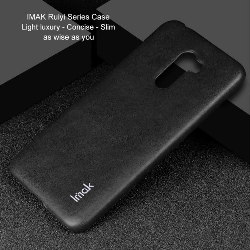 Case Kuoret Xiaomi Pocophone F1 Ruskea Musta Puhelinkuoret Imak Ruiyi -Sarjan Nahkaefekti