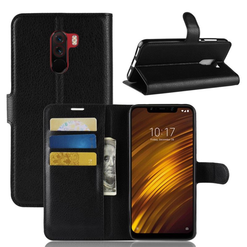 Kotelot Xiaomi Pocophone F1 Punainen Musta Klassikko Suojakuori