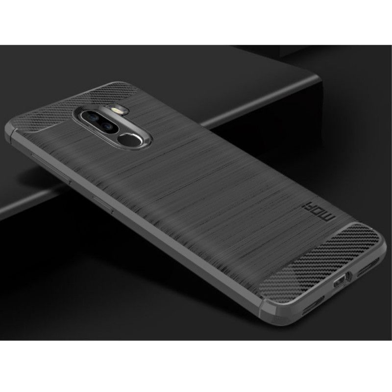 Kuori Xiaomi Pocophone F1 Harmaa Musta Mofi Harjattu Hiilikuitu